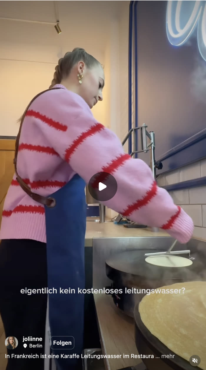 Reel: Leitungswasser in Restaurants